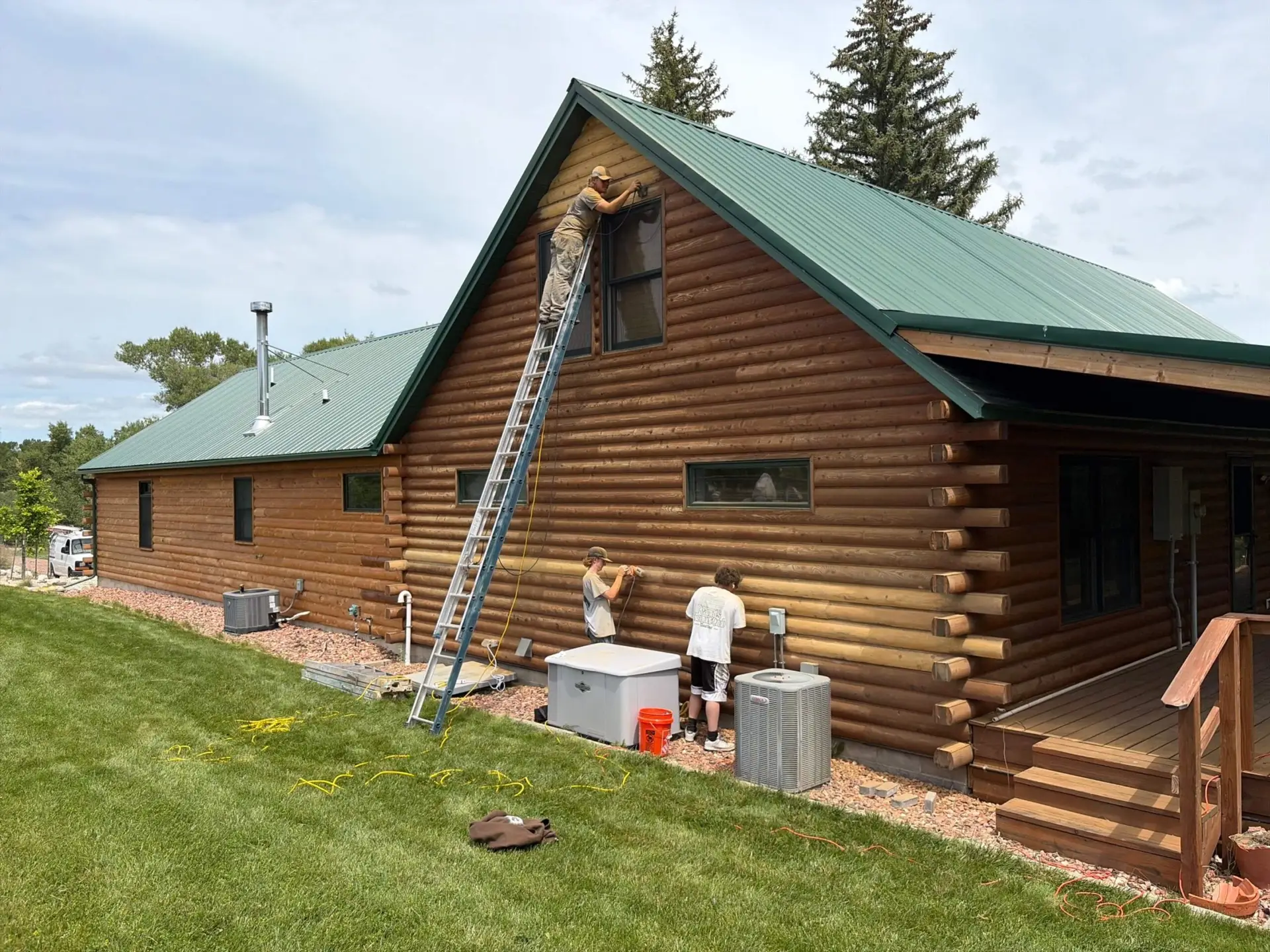 Sandblasting Services for Log Homes in Wyoming