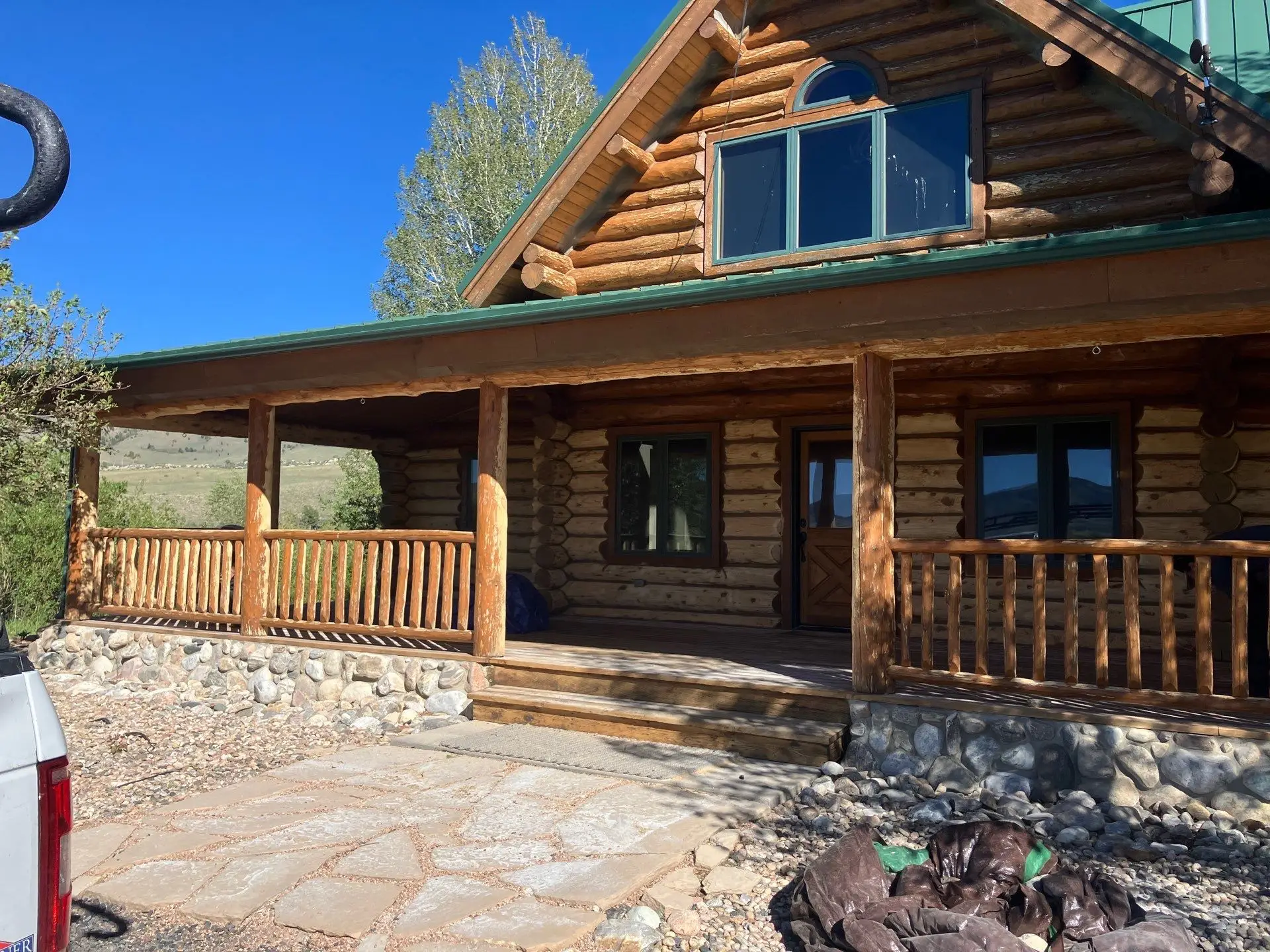 Log Home Staining Services in Wyoming